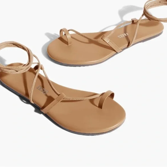 TKEES Women's Strappy Tan Sandals - Picture 4 of 13
